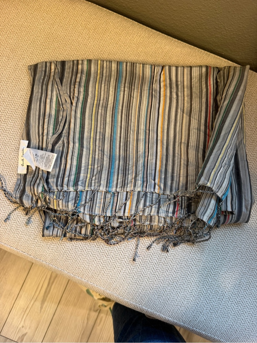 Paul Smith 100% silk scarf. - authentic